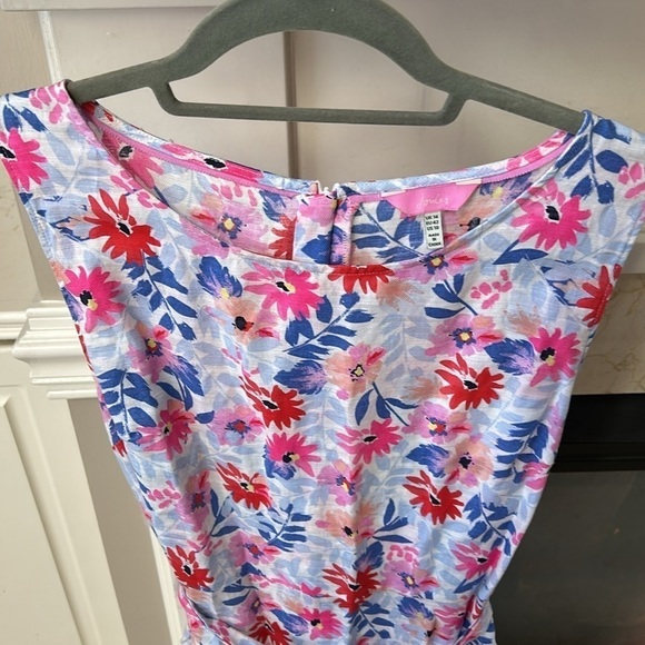 Joules Fiona Blue Posy Floral Midi Dress Size 10 - Picture 4 of 11
